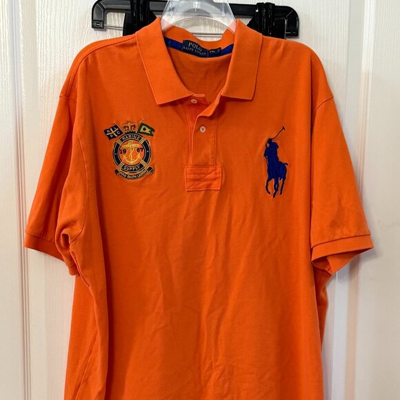 Polo Ralph Lauren Big Pony Marine Supply Sailing Crest Polo Shirt Size XXL - Picture 1 of 8